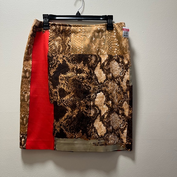Elie Tahari Dresses & Skirts - Elie Tahari Chic Bold Straight Skirt, Women’s, SZ 10, Leopard Print with Red